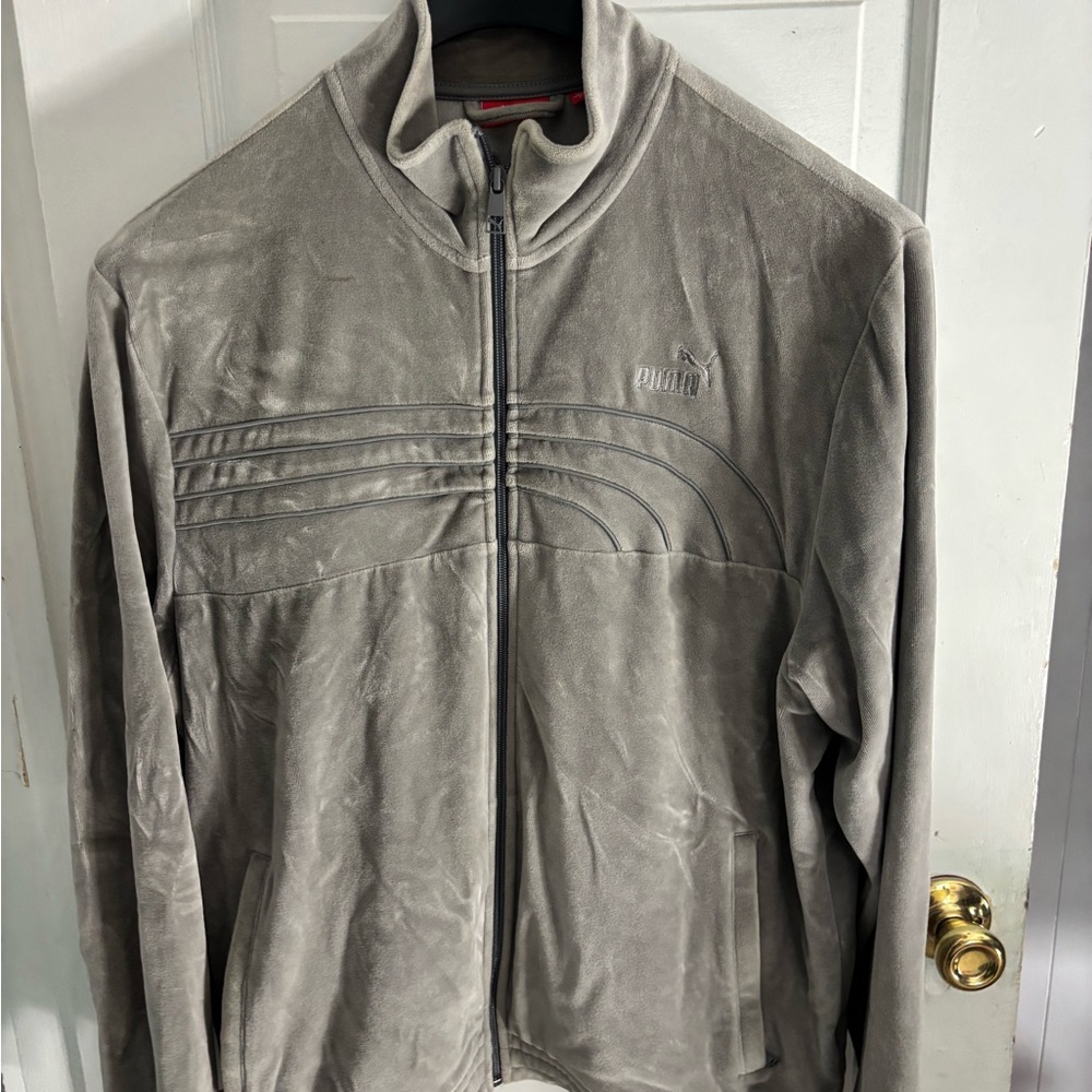 Puma Suede Retro Silver L Zip-Up Hoodie